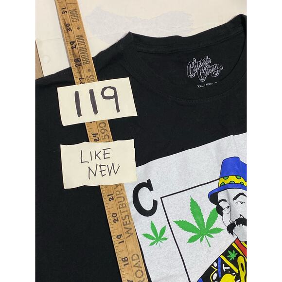 Cheech & Chong Kings of Smoke Mens 2XL Black T-Shirt 22.5x28 - Picture 4 of 9